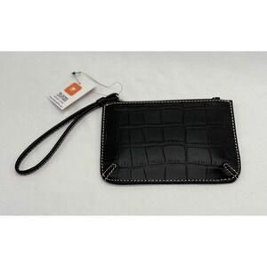 Wilsons Leather Black Cashwrap Wristlet With Strap New‎ with Tags